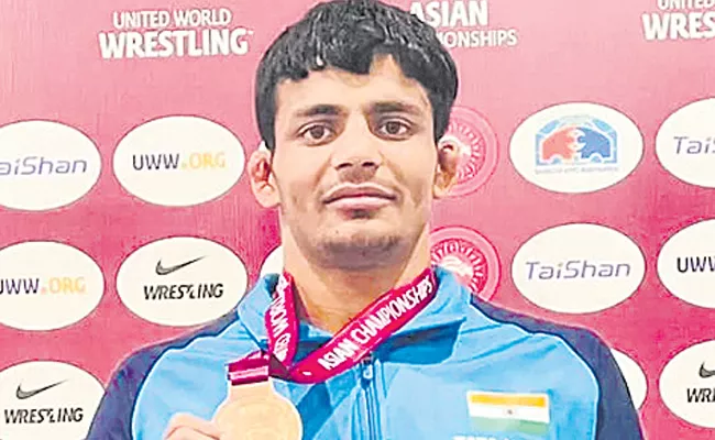 Asian Wrestling Championship 2023: India Vikas Won Bronze - Sakshi