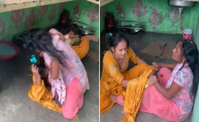  UP woman Daughter In Law Ugly fight While Son Films Video Them - Sakshi