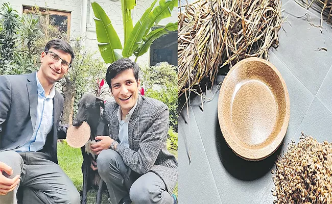 Bio Degradable Tableware Kerala Brothers Rishabh And Roshans Experiment - Sakshi