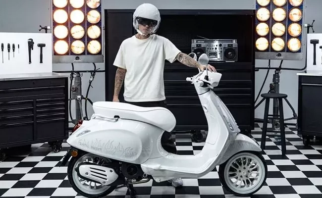 Justin Bieber X Vespa special edition scooter launched in India - Sakshi