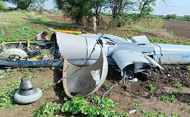 DRDO Drone Crashes During Trial In Karnataka Chitradurga - Sakshi