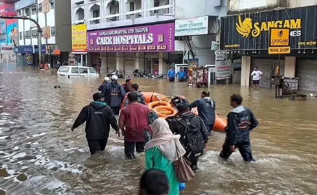 Nagpur Flooded After Overnight Rain - Sakshi