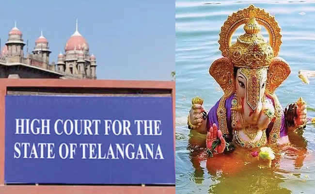 Telangana HC Strictly Says ban immersion of POP Ganesh idols - Sakshi