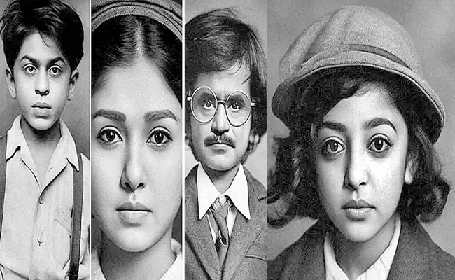 AI imagines Shah Rukh Khan, Nayanthara and others in younger versions - Sakshi