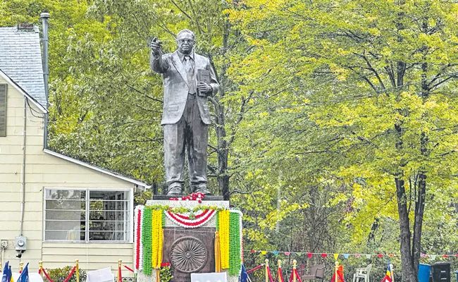 Tallest statue of BR Ambedkar unveiled outside India in US - Sakshi
