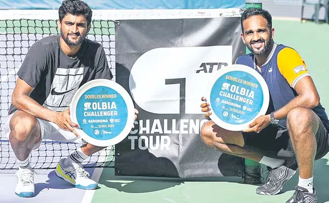 ATP Challenger title for Ritwik Arjun pair - Sakshi