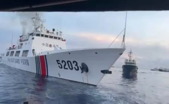 China coast guard hit Philippine ship - Sakshi