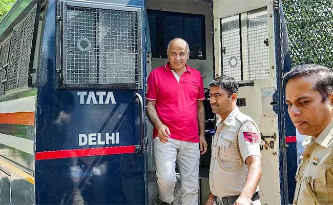 Manish sisodia came out of jail to see his ailing wife - Sakshi
