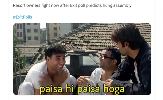 Resort Memes surfaces Internet as Exit Polls Show Close Race in five states - Sakshi