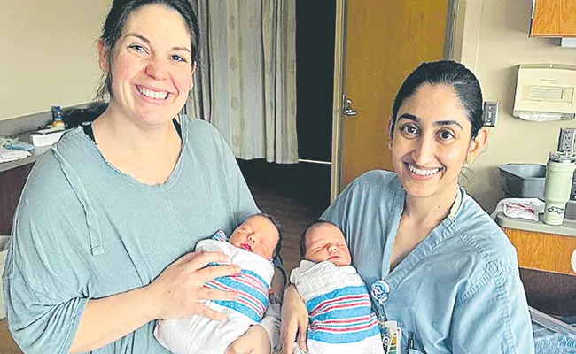 Alabama mother with rare double womb gives birth to two babies in two days - Sakshi