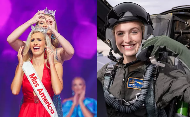 US Air Force Officer Crowned Miss America 2024 - Sakshi