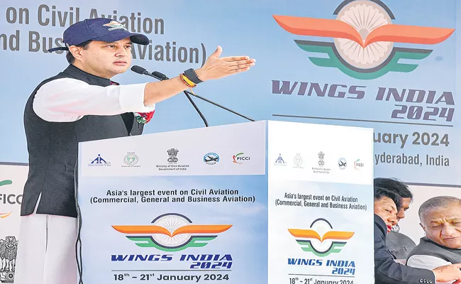 Union Minister Jyotiraditya M Scindia Inaugurates Asia Largest Aviation Expo - Sakshi