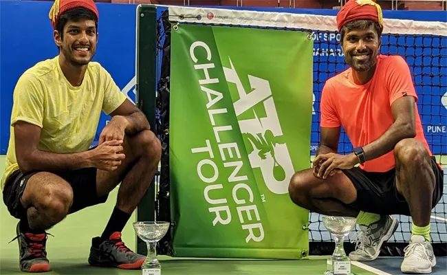 Challenger Tennis Tournament In Quimper: Anirudh Chandrasekar and Vijay Sundar Prashanth Stands Runner Up - Sakshi