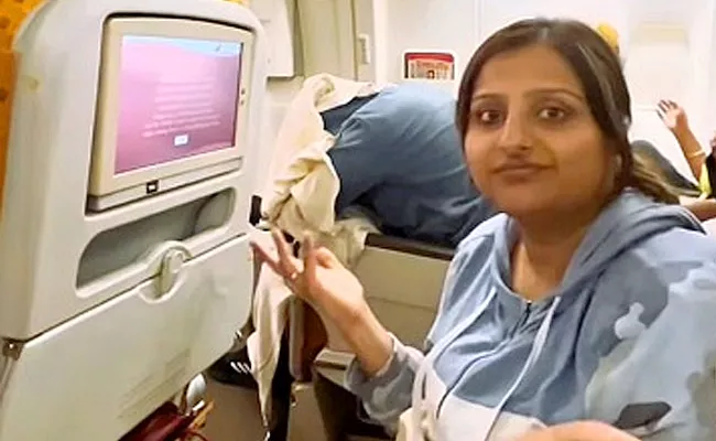 Video: Woman pays Rs 4 Lakh for Air India flight tickets gets broken seats - Sakshi