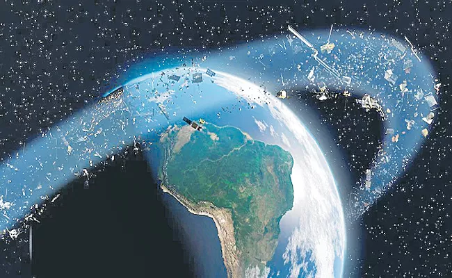 SPACE DEBRIS: Space debris are defunct human-made objects in space - Sakshi