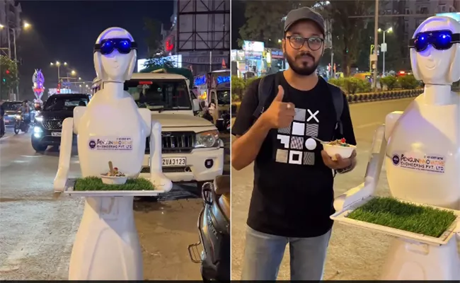 Ahmedabad Cafe Introduces Robotic Waiter To Serve Customers - Sakshi