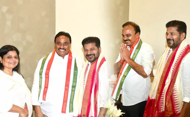 Ranjith Reddy And Danam Nagender Joined Congress - Sakshi
