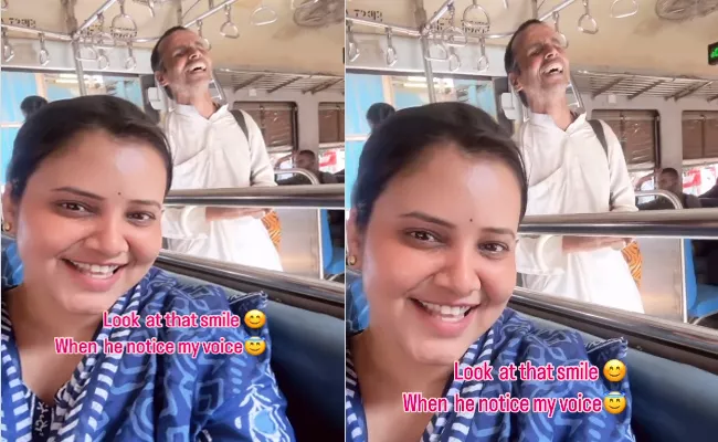 Viral: Mumbai Local Passenger Signs With Blind Beggar Voice - Sakshi