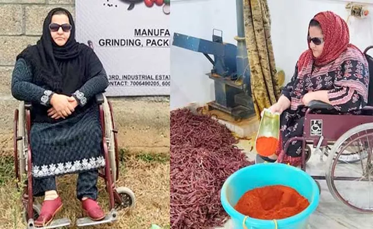 Woman On Wheelchair Who Successfully Runs Own Spice Business In Kashmir