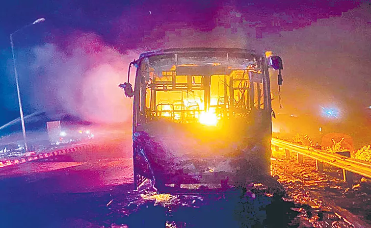 Nine burnt alive as bus catches fire in Haryana