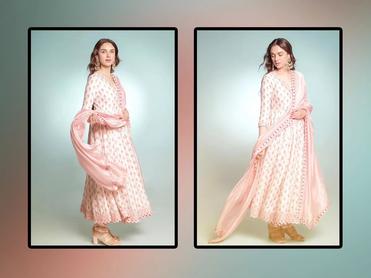 Aditi Rao Hydari Overwhelmed In Pink Dress Viral Photos