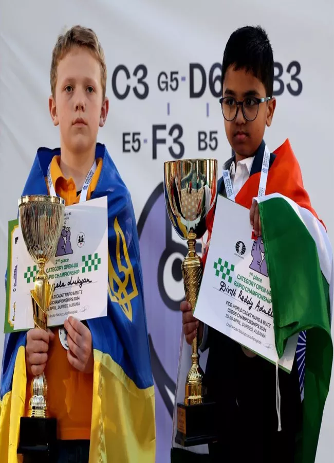 Divith Reddy Adulla And Sharvaanica A S Are World Cadet Rapid 2024 U8 Open And U10 Girls Champions