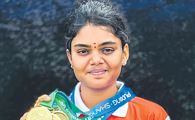 Jyoti Surekha won hattrick of golds