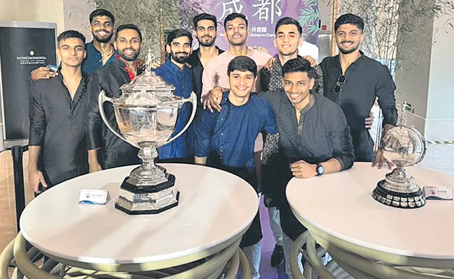 Indian mens team in the Thomas Cup