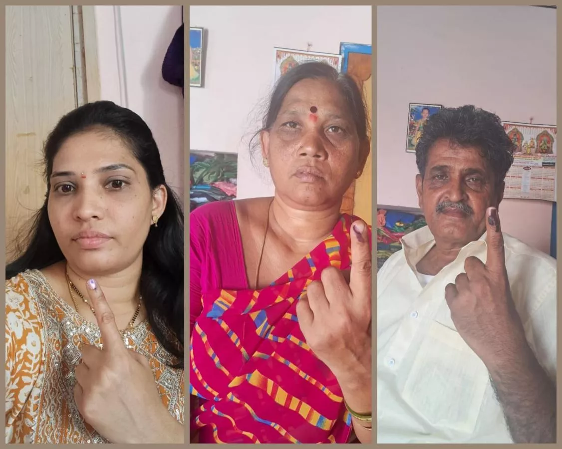 AP and Telanagana Elections 2024 Sakshi Selfie Challange Voters Photos
