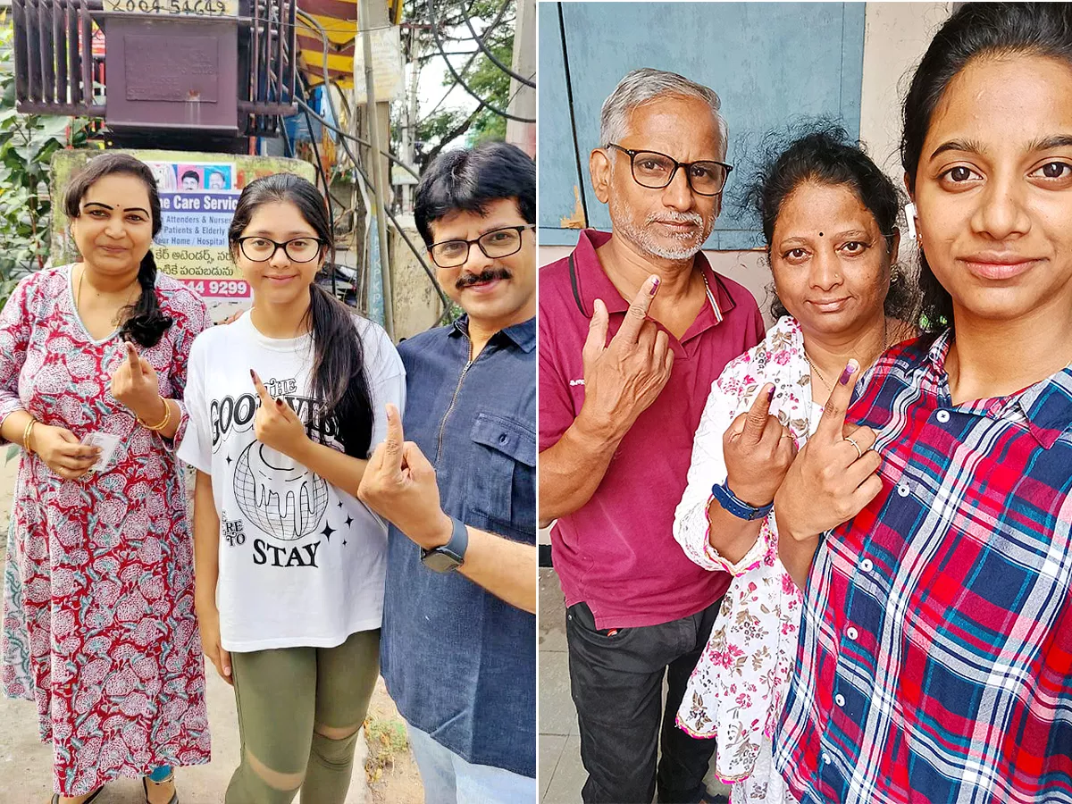 AP Telanagana Elections 2024 Sakshi Selfie Challange Voters Photos