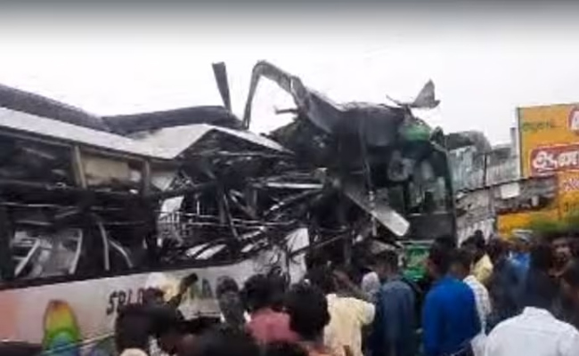 4 Killed And 70 Injured As 2 Buses Collide Head On In Tamil Nadu ...