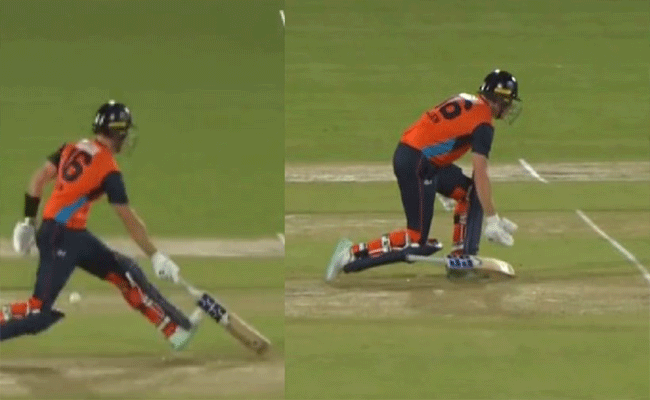 Watch Video: Finn Allens Bat Gets Stuck While Running, Gets Run Out In ...