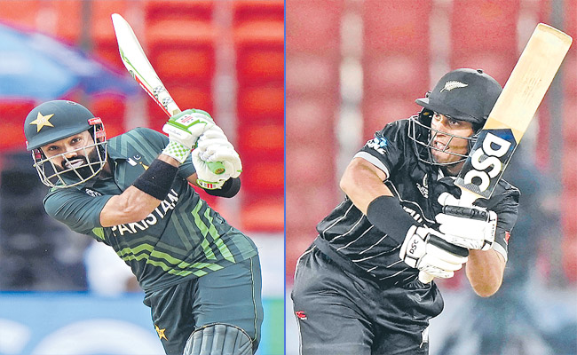 పరుగుల జోరులో కివీస్‌దే పైచేయి | Pakistan Lost By Five Wickets | Sakshi