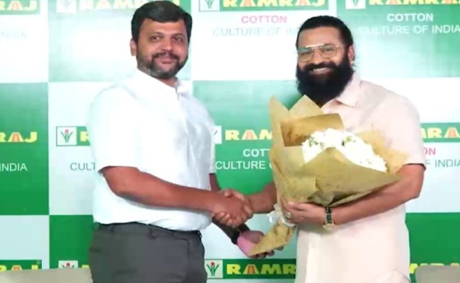 రామ్‌రాజ్‌ కాటన్‌ ప్రచారకర్తగా కాంతారా హీరో | Kantara Actor Rishab ...