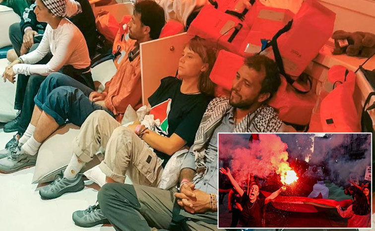 జుట్టుపట్టి ఈడ్చి.. నిర్బంధించి | Israel accused of detaining Greta ...