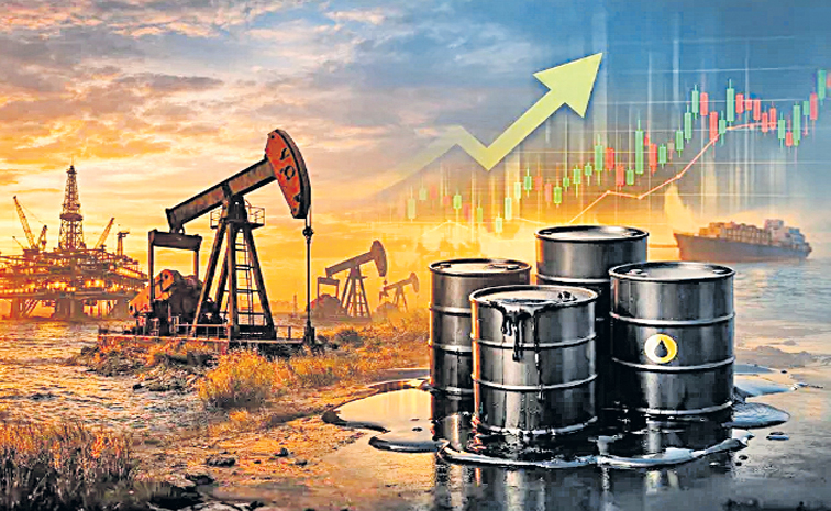 ఇరాన్‌ యుద్ధం.. ముడిచమురు మంట | Crude oil rises by more than 20 dollars ...