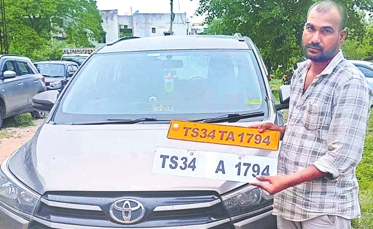చలాన్లు తప్పించుకునేందుకు మాస్టర్‌ ప్లాన్‌.. అడ్డం