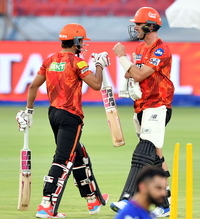 SRH And RCB Players Practice Session At Uppal Stadium Special Photos15