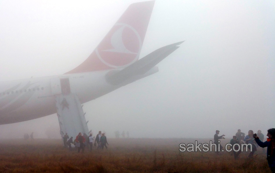 Turkish plane suffers nose gear collapse in Kathmandu12