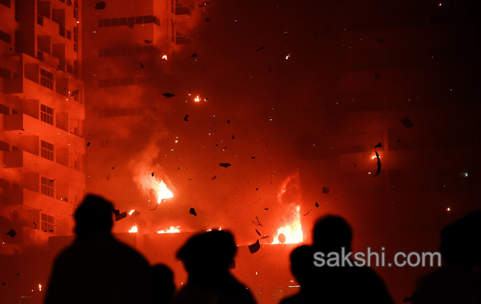 The fire erupted at a building in the Ajman2