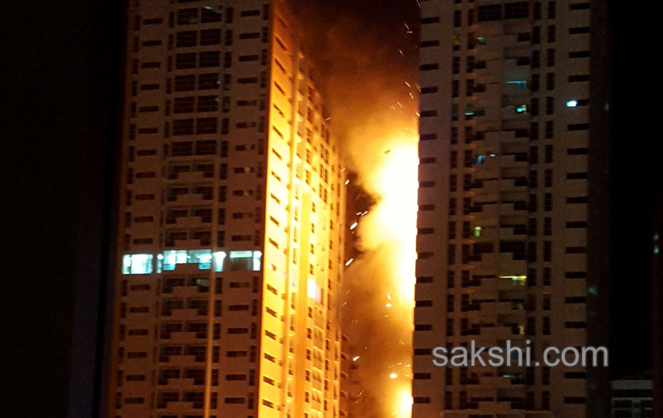 The fire erupted at a building in the Ajman7