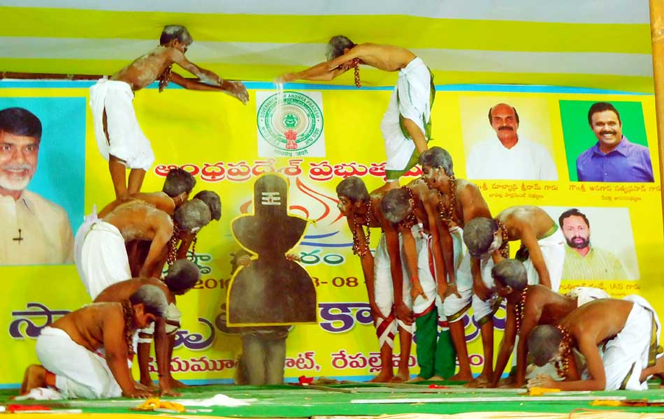 Holly skits perfomances at puskara nagar stages - Sakshi11