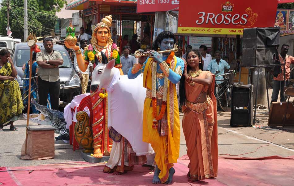 Holly skits perfomances at puskara nagar stages - Sakshi12