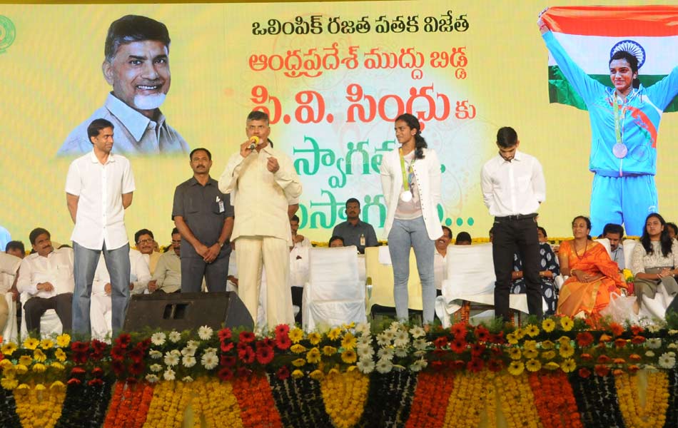 grand welcome for sindhu8