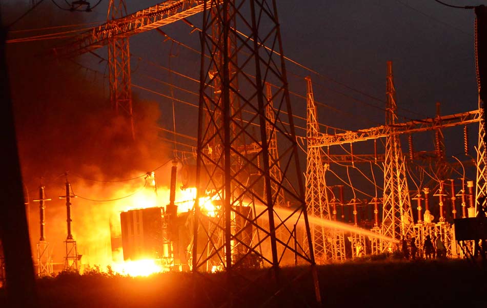 Fire accident at sub station - Sakshi8