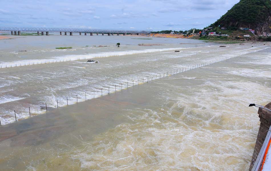 high water levels at prakasam  barrage - Sakshi10