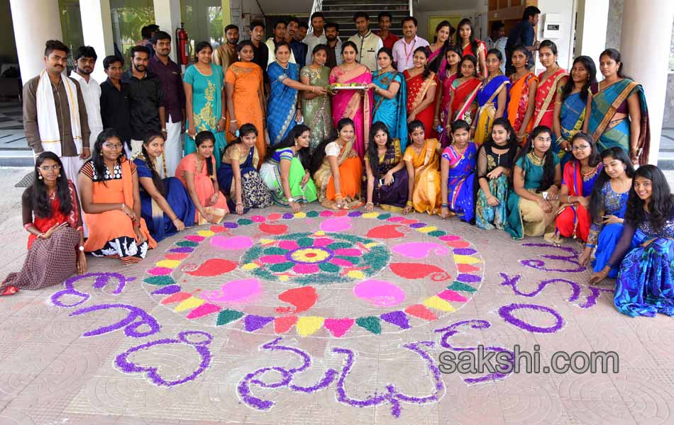 Students ugadi celebrations in MLR Institute of Technology5