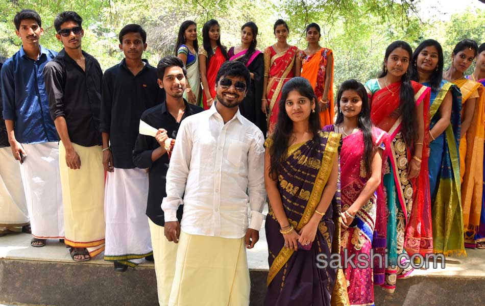 Students ugadi celebrations in MLR Institute of Technology7