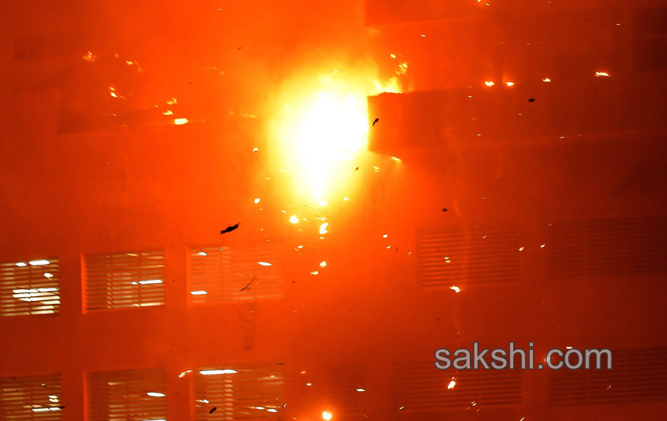 The fire erupted at a building in the Ajman4