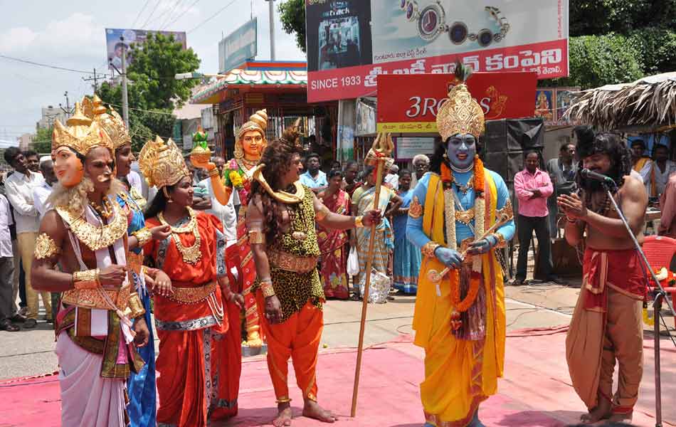Holly skits perfomances at puskara nagar stages - Sakshi7